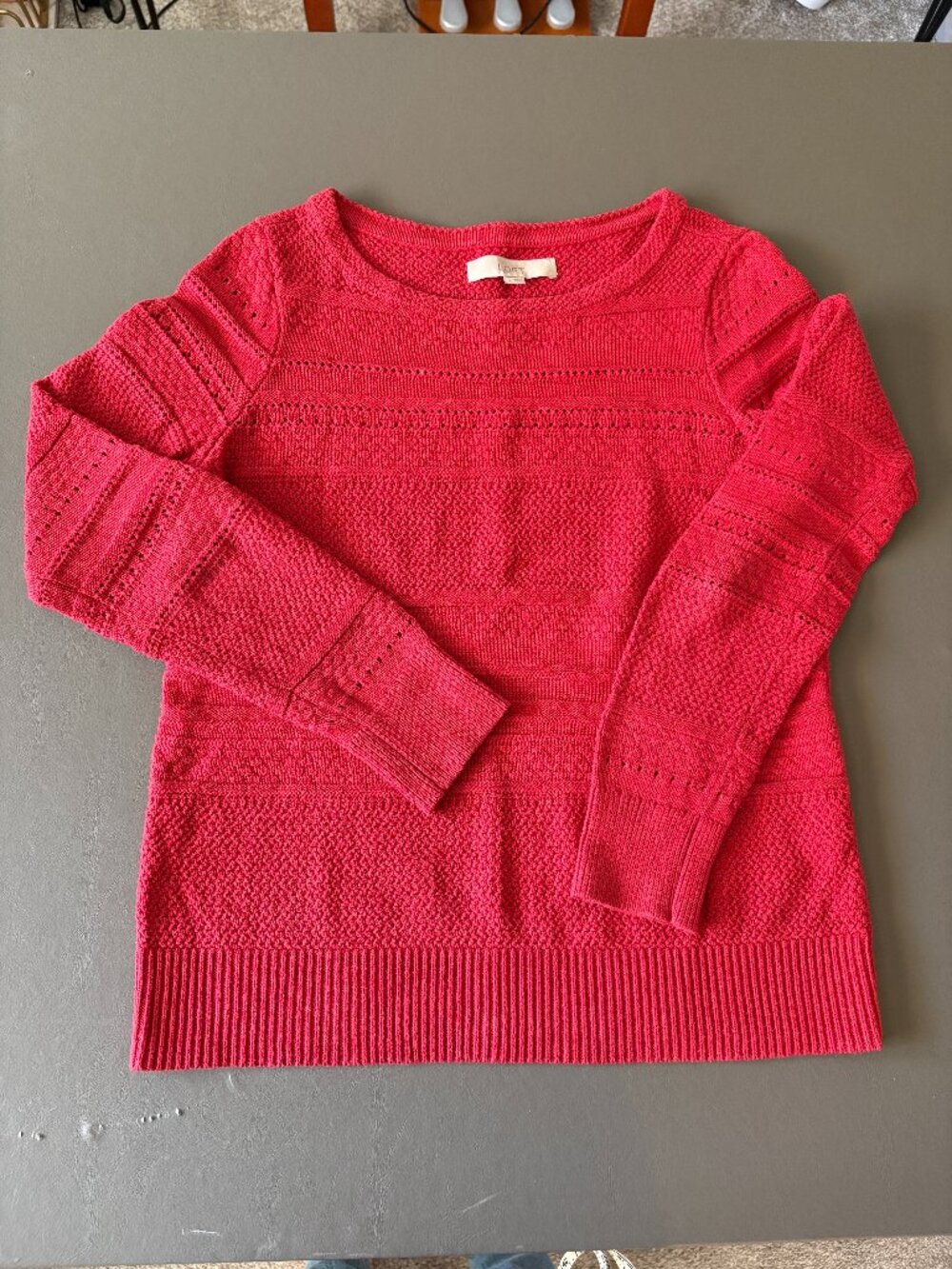 Red Loft Textured Sweater | Womens Size Small